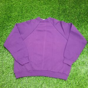 Vintage 90s Tultex Sweatshirt Women Large 22x24 Purple Baggy
